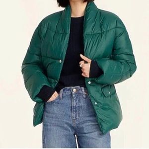 J.Crew Spruce Green Alps Puffer Jacket Insulated Water Repellent